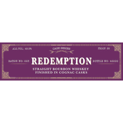 Redemption Cognac Cask Finish Batch 003 - Goro's Liquor