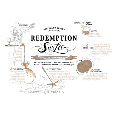 Redemption Sur Lee Straight Rye Whiskey - Goro's Liquor