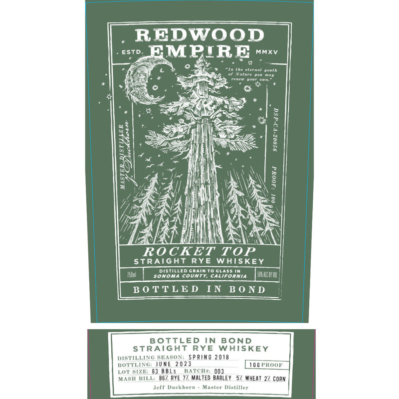 Redwood Empire Rocket Top Straight Rye Batch 003 - Goro&