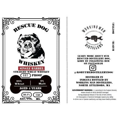 Rescue Dog Single Barrel Straight Wheat Whiskey - Goro's Liquor