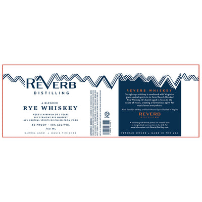 Reverb Blended Rye Whiskey - Goro's Liquor