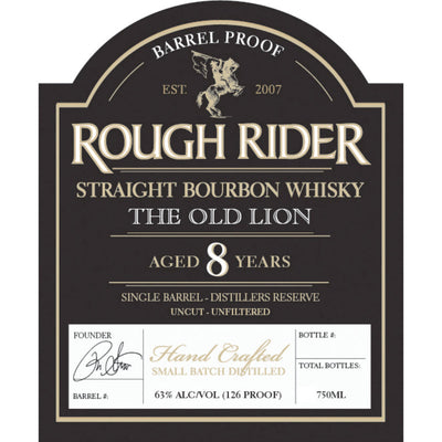 Rough Rider The Old Lion Straight Bourbon - Goro's Liquor