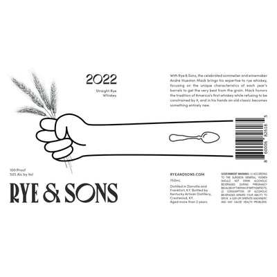 Rye & Sons Straight Rye 2022 - Goro's Liquor