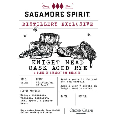 Sagamore Spirit Distillery Exclusive Knight Mead Cask Aged Rye - Goro's Liquor