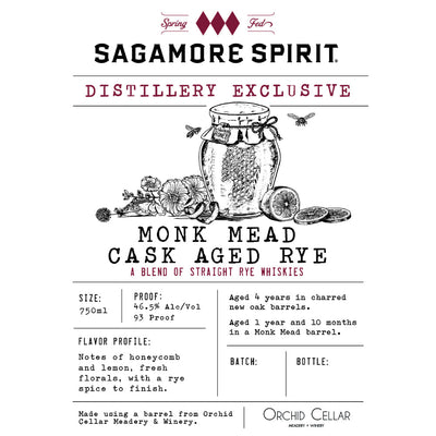 Sagamore Spirit Distillery Exclusive Monk Mead Cask Aged Rye - Goro's Liquor