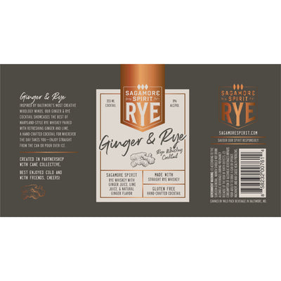 Sagamore Spirit Ginger & Rye Canned Cocktail 4PK - Goro's Liquor
