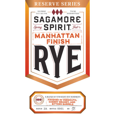 Sagamore Spirit Reserve Series Manhattan Finish Rye Rye Whiskey Sagamore Spirit   
