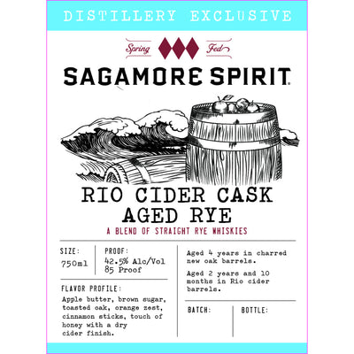 Sagamore Spirit Rio Cider Cask Aged Rye - Goro's Liquor