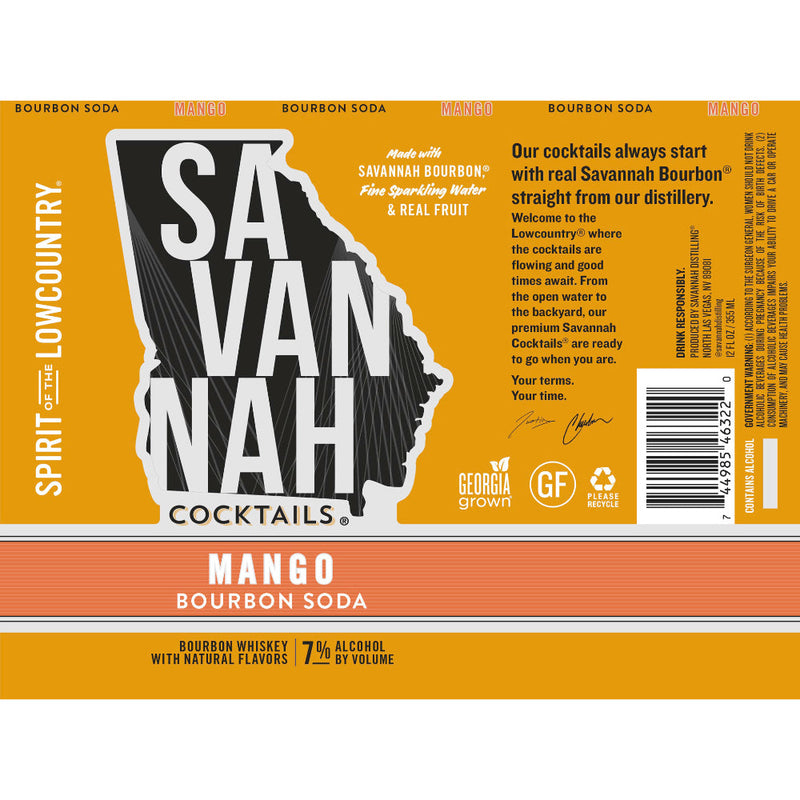 Savannah Cocktails Mango Bourbon Soda - Goro&