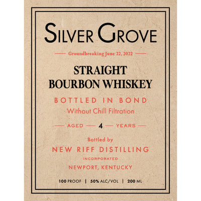 Silver Grove Bottled in Bond Straight Bourbon - Goro's Liquor