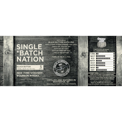 Single Batch Nation Black Button 5 Year Old New York Bourbon - Goro's Liquor