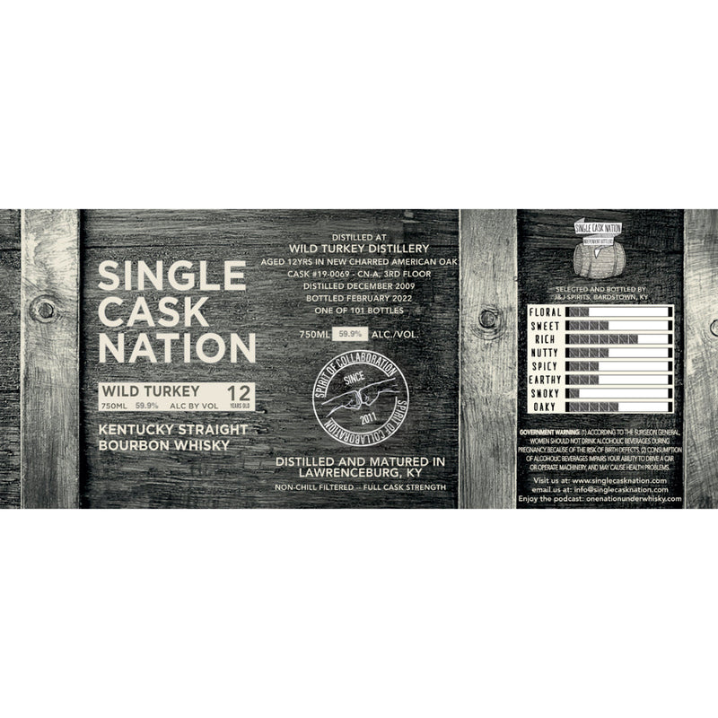 Single Cask Nation Wild Turkey 12 Year Old Bourbon - Goro&