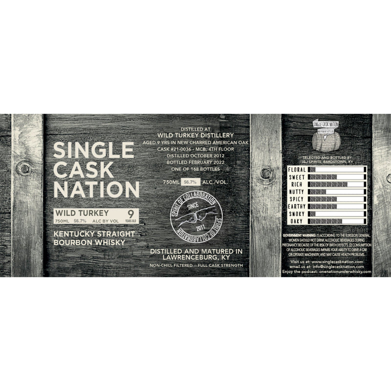 Single Cask Nation Wild Turkey 9 Year Old Bourbon - Goro&