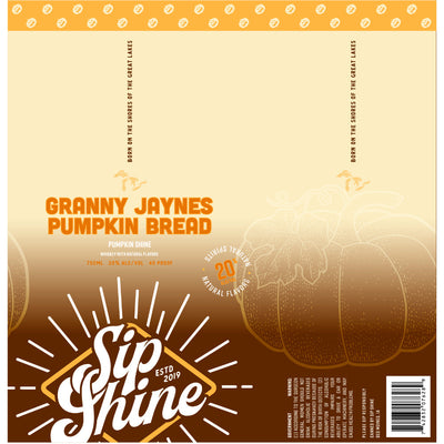 Sip Shine Granny Jaynes Pumpkin Bread - Goro's Liquor