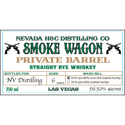 Smoke Wagon Private Barrel Straight Rye Whiskey - Goro's Liquor