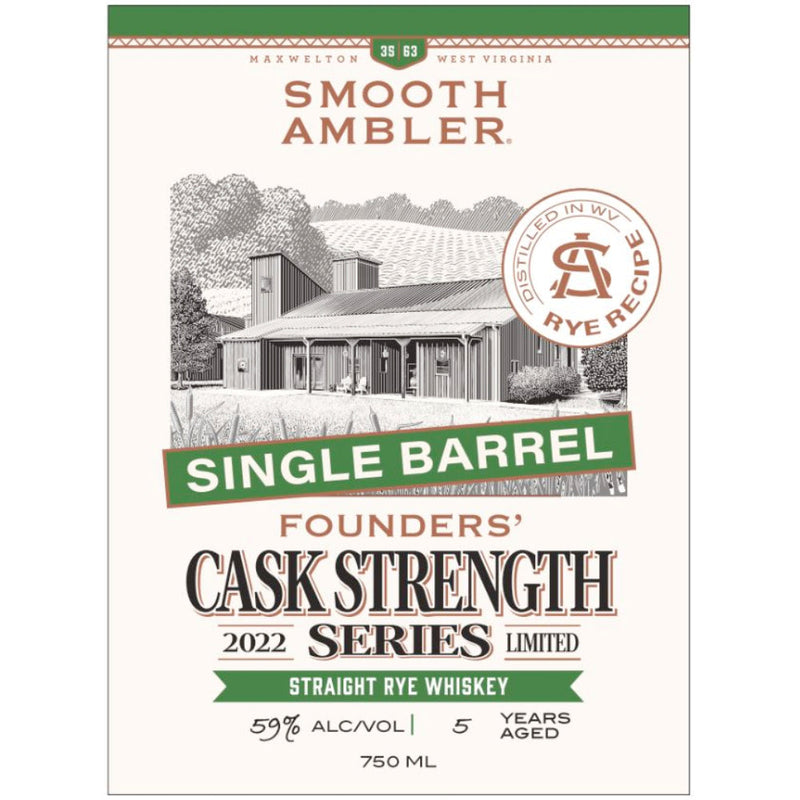 Smooth Ambler Single Barrel Founder’s Cask Strength Series Rye 2022 - Goro&