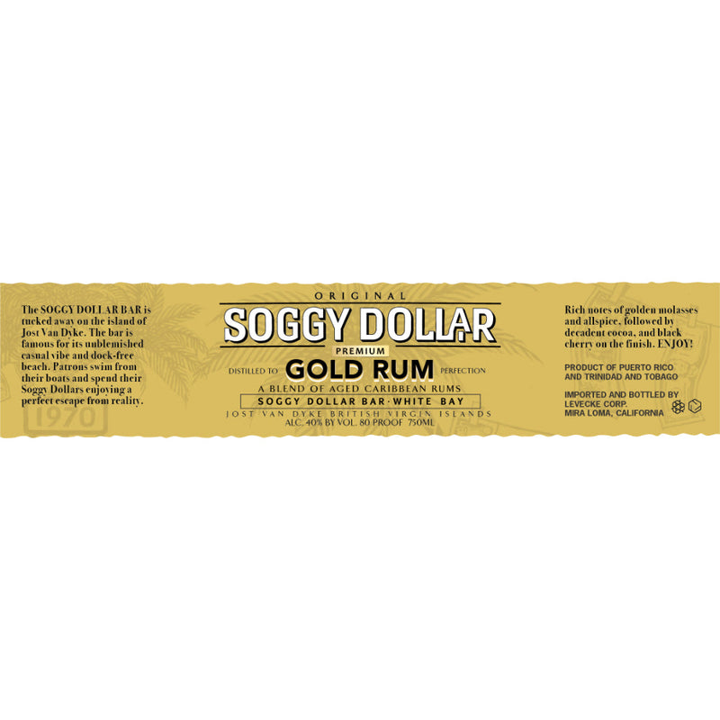 Soggy Dollar Premium Gold Rum - Goro&