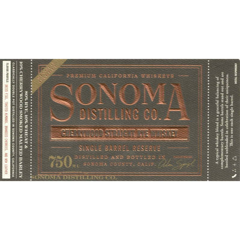 Sonoma Distilling Company Single Barrel Reserve - Goro&