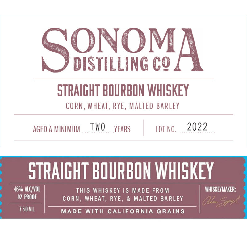 Sonoma Distilling Straight Bourbon Whiskey - Goro&