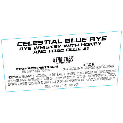 Star Trek Spirits Celestial Blue Rye Whiskey Rye Whiskey Star Trek Spirits   