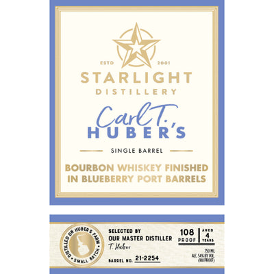 Starlight Bourbon Finished in Blueberry Port Barrels - Goro's Liquor