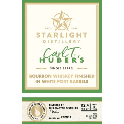 Starlight Bourbon Finished in White Port Barrels - Goro's Liquor