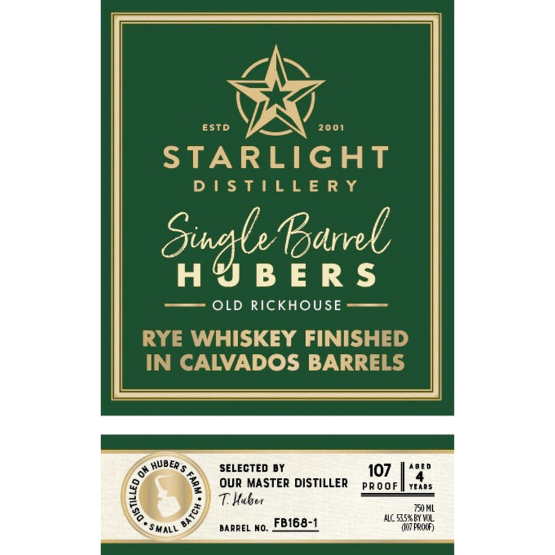 Starlight Old Rickhouse 4 Year Old Rye Finished In Calvados Barrels - Goro&