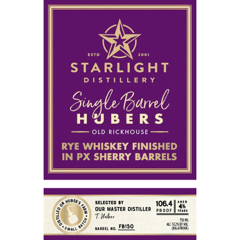 Starlight Old Rickhouse Rye Finished In PX Sherry Barrels - Goro&