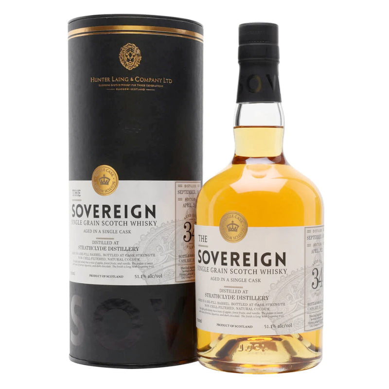 Strathclyde 1987 34 Year Old The Sovereign Single Grain Scotch - Goro&