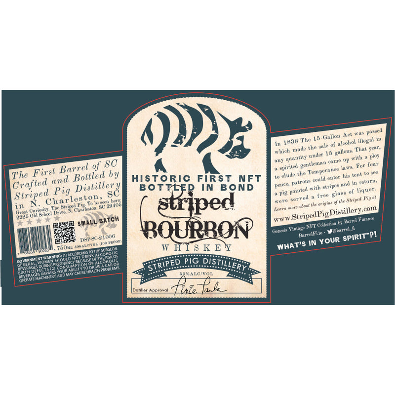 Striped Pig NFT Bottled in Bond Bourbon - Goro&