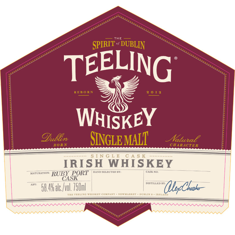 Teeling Single Malt Irish Whiskey Ruby Port Cask - Goro&