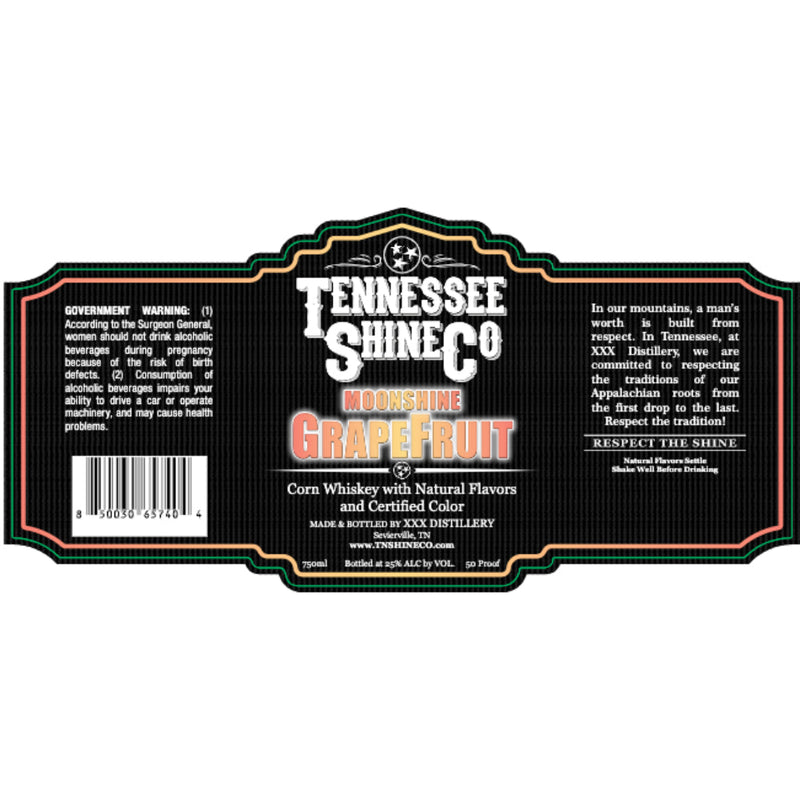 Tennessee Shine Co Grapefruit Moonshine - Goro&