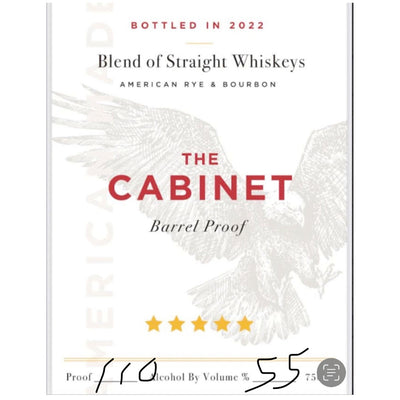 The Cabinet Barrel Proof Blended Whiskey - Goro's Liquor