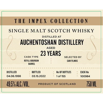 The ImpEx Collection Auchentoshan Distillery 23 Year Old - Goro's Liquor