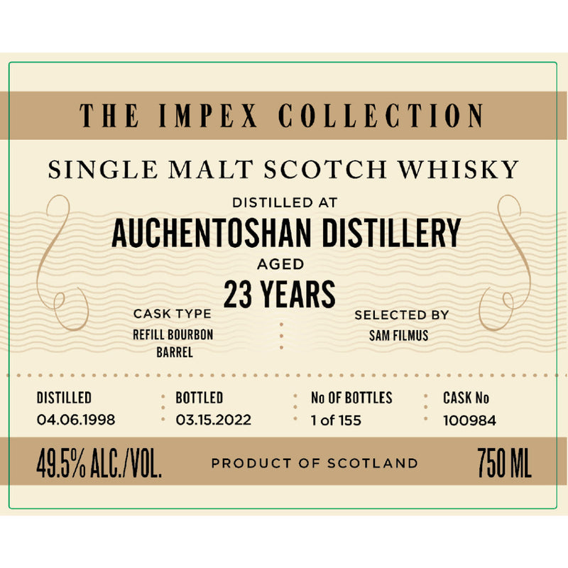 The ImpEx Collection Auchentoshan Distillery 23 Year Old - Goro&