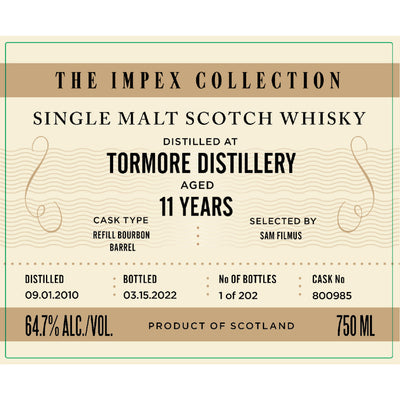 The ImpEx Collection Tormore Distillery 11 Year Old - Goro's Liquor