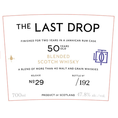 The Last Drop 50 Year Old Finished in a Jamaican Rum Cask - Goro's Liquor