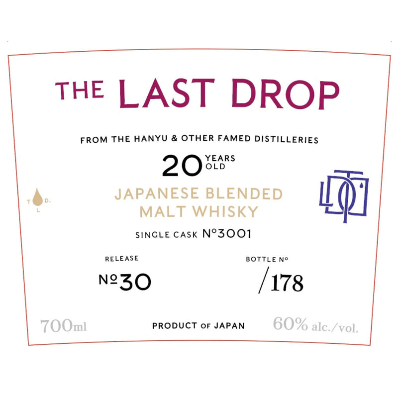 The Last Drop Release No. 30 Japanese Blended Malt Whisky - Goro&