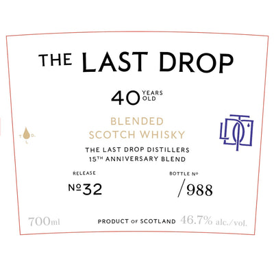 The Last Drop Release No. 32 40 Year Old - Goro's Liquor