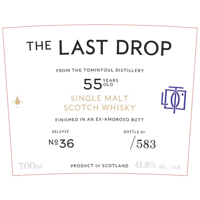 The Last Drop Release No. 36 55 Year Old Scotch The Last Drop Distillers   