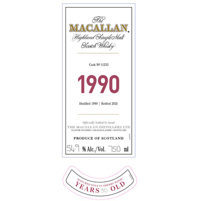 The Macallan 1990 Fine & Rare 30 Year Old - Goro's Liquor