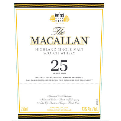 The Macallan 25 Year Old Sherry Oak 2023 Release - Goro's Liquor