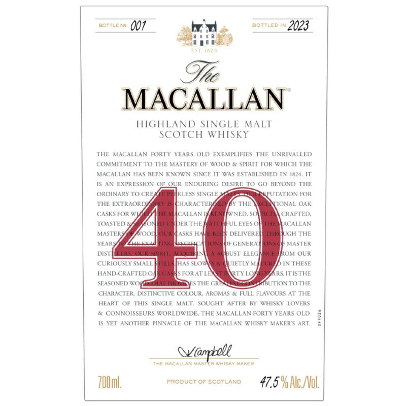 The Macallan 40 Year Old 2023 Edition - Goro&