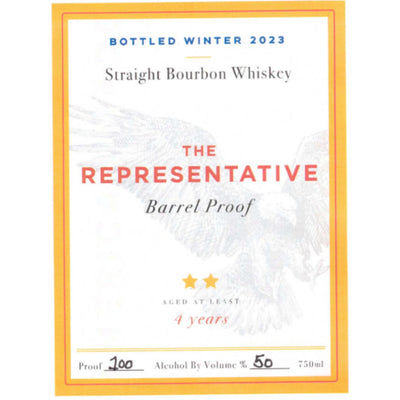 The Representative Barrel Proof 4 Year Old Winter 2023 Bourbon Proof & Wood Ventures   