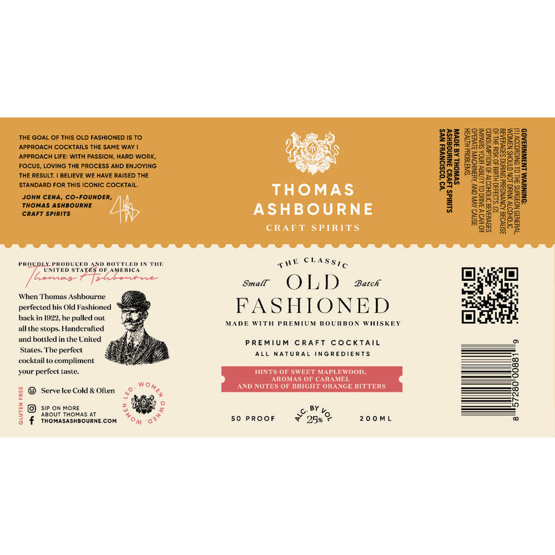 Thomas Ashbourne Old Fashioned by John Cena 4PK Cans - Goro&