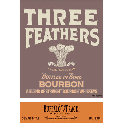 Three Feathers Bottled in Bond Bourbon Bourbon Buffalo Trace   