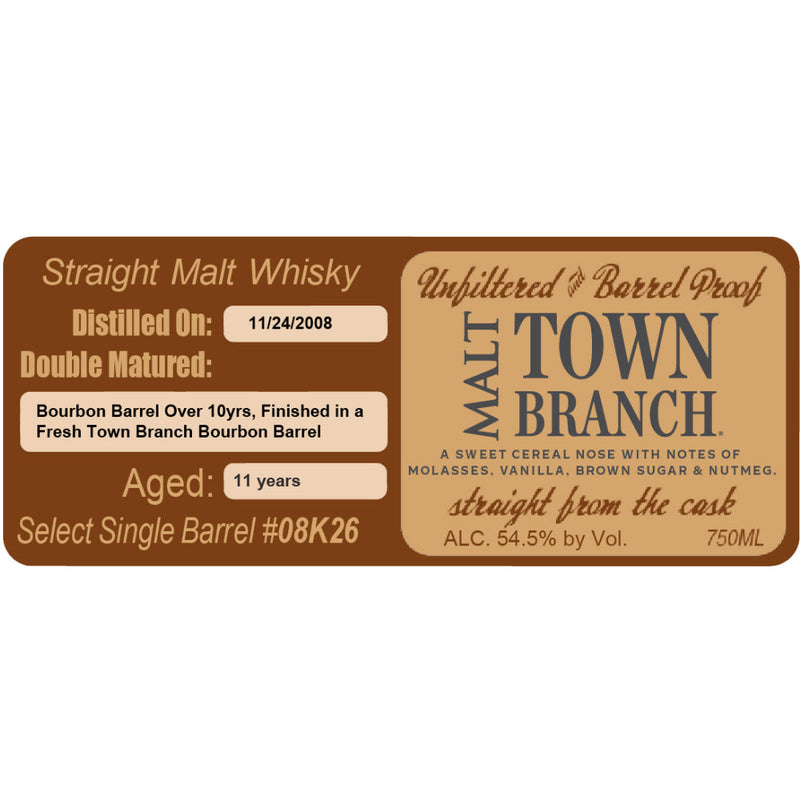 Town Branch 11 Year Straight Malt Whiskey - Goro&