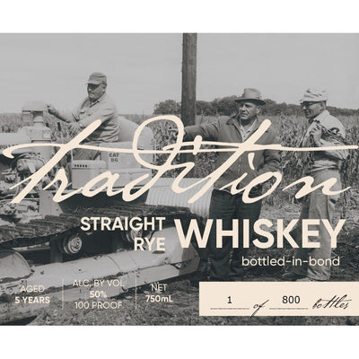 Tradition Bottled in Bond Straight Rye Whiskey Rye Whiskey Cat’s Eye Distillery   