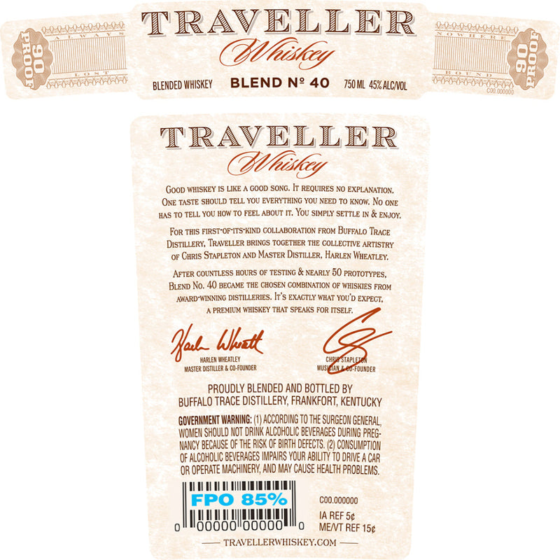 Traveller Whiskey by Chris Stapleton & Buffalo Trace - Goro&