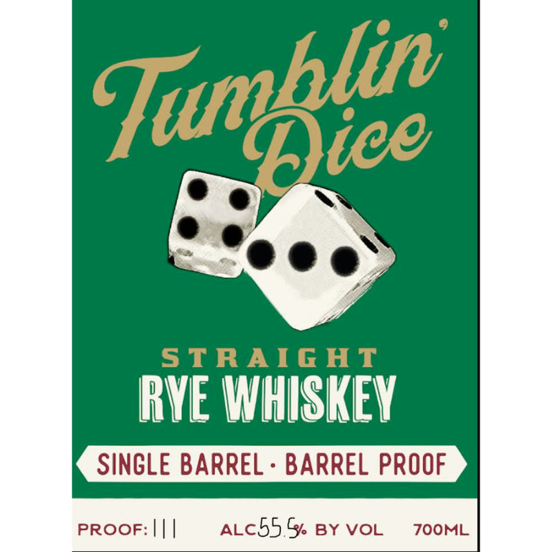 Tumblin’ Dice 7 Year Old Single Barrel Straight Rye - Goro&